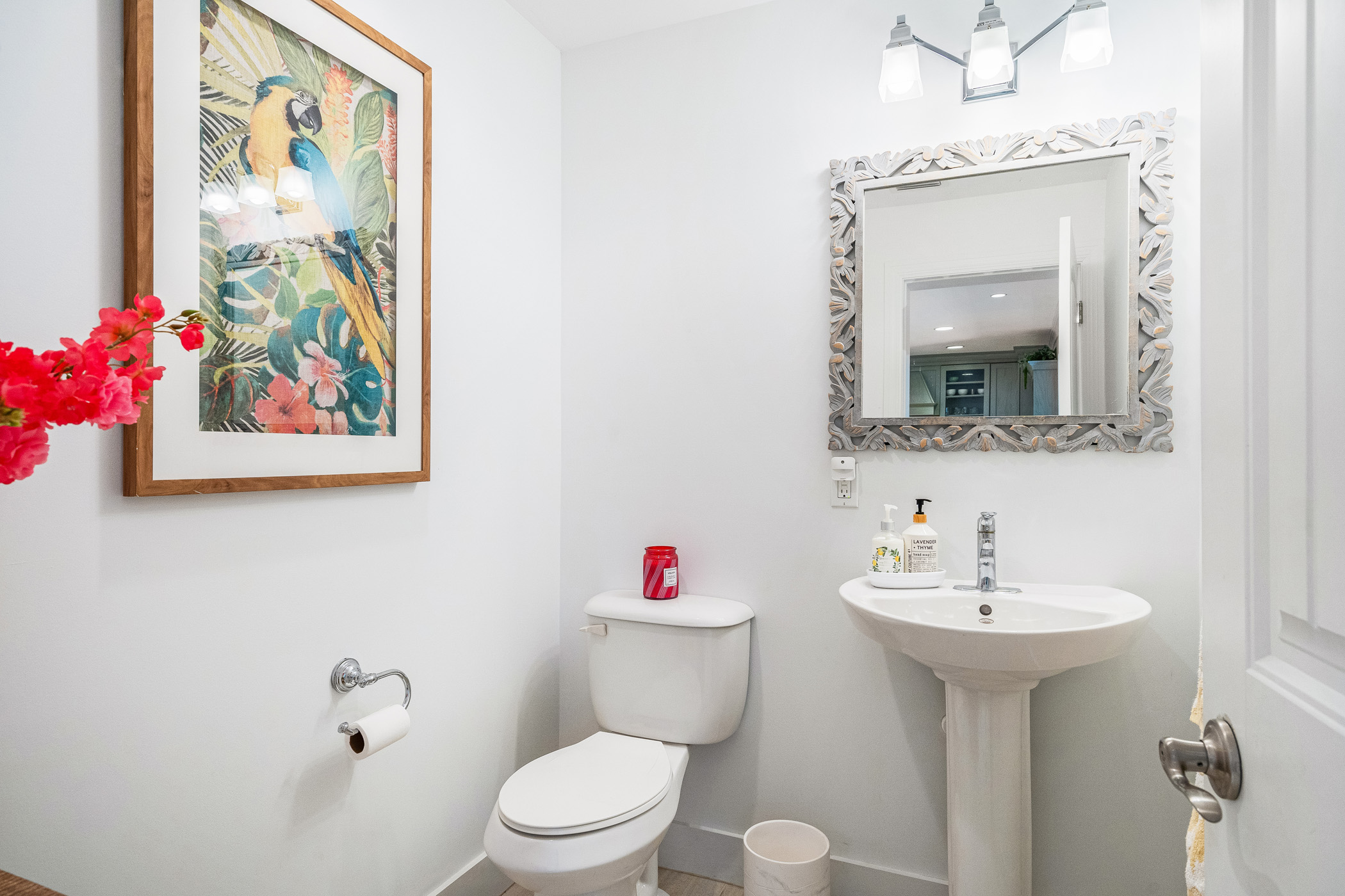 Spacious bathroom with jacuzzi tub